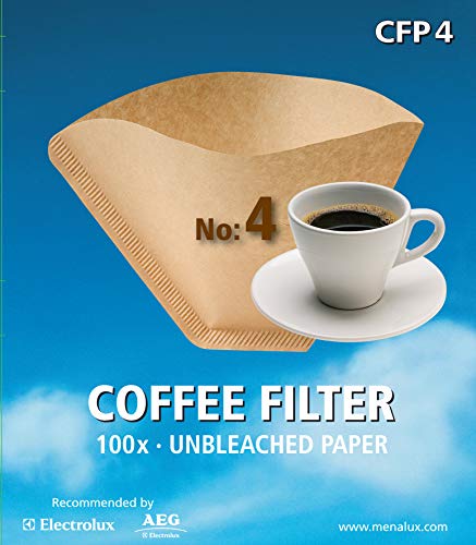 Menalux CFP4 - 100 Filtros de papel 1x4 para cafetera de goteo