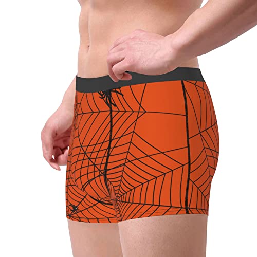 Mens Boxer Briefs Spiders And Webs Ropa interior Soft Underpants Shorts, Negro, L