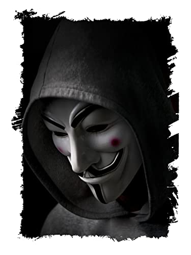 MERCHANDMANIA Pack 2 Fundas Bolsa Multiusos Anonymous Hacker Vendetta informatico Gafas Dados rol Personalizada Color.