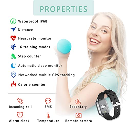 MICGIGI Fitness Tracker Smartwatch para Hombres y Mujeres 1,3 Pulgadas HD Screen Activity Tracker con podómetro Monitor de Ritmo cardíaco Monitor de sueño