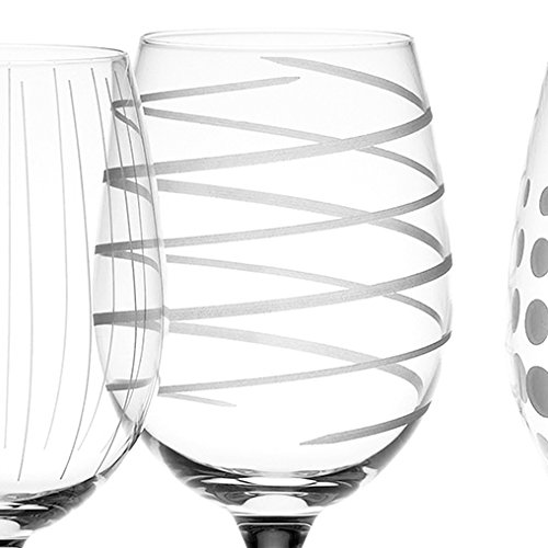 MIKASA Creative Tops Cheers de Cristal Copas de Vino Blanco, Juego de 4, Multi-Color