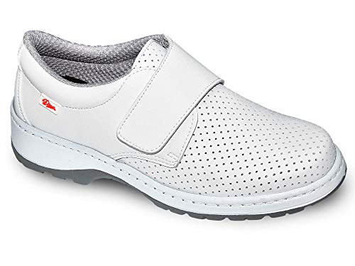 Milan-SCL picado Color Blanco Talla 46, Zapato de Trabajo Unisex Certificado CE EN ISO 20347 Marca DIAN