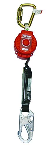 Miller MFL-1-Z7/6FT TurboLite 6-Foot Personal Fall Limiter with Steel Twist-Lock Carabiner, Red