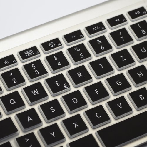 MiNGFi española Cubierta del Teclado/Keyboard Cover para MacBook Pro 13" 15" 17" & Air 13" EU/ISO Disposición Silicone Skin - Negro/Black