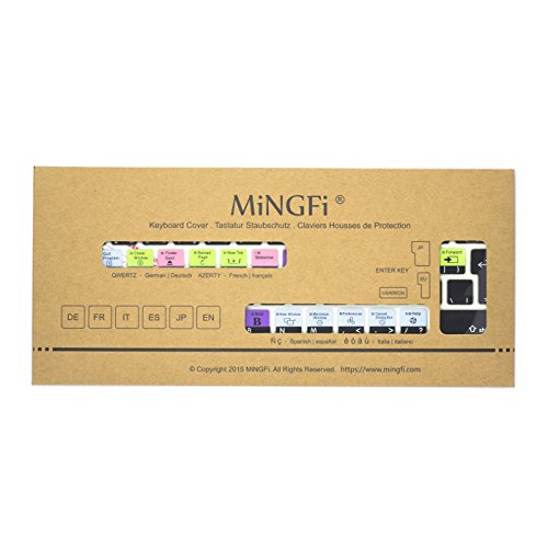 MiNGFi Inglés English QWERTY Cubierta del Teclado/Keyboard Cover para MacBook Pro 13" 15" 17" & Air 13" US/ANSI Disposición Silicone Skin - Blanco a Rosa