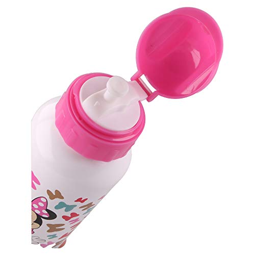 Minnie Mouse | Botella De Aluminio Para Niños - Cantimplora Infantil - Botella De Agua Reutilizable - 500 Ml