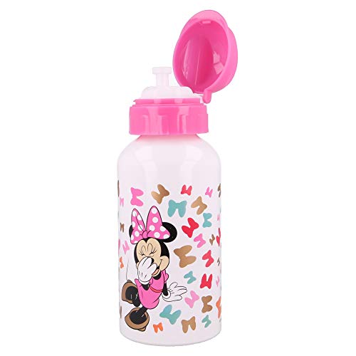 Minnie Mouse | Botella De Aluminio Para Niños - Cantimplora Infantil - Botella De Agua Reutilizable - 500 Ml