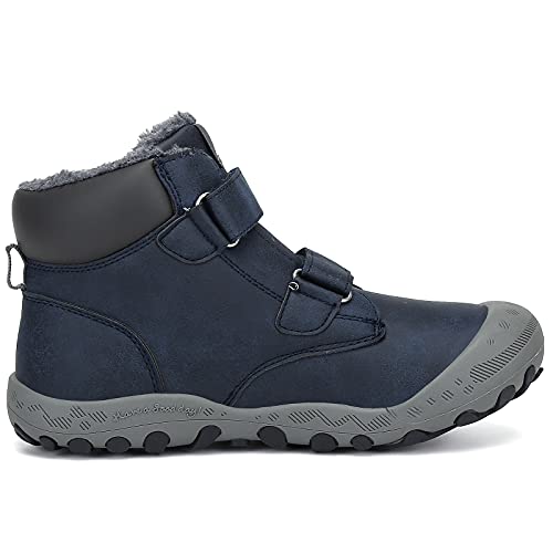 Mishansha Invierno Zapatos de Senderismo Cálido Botas de Algodón Calzado de Nieve Zapatos para Niño Niña Azul 38 EU