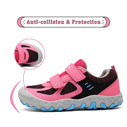 Mishansha Zapatos de Running Niñas Zapatillas Deportivas Transpirable Antideslizante Zapatos de Senderismo Ligeras Calzado Trekking, Rosa, 27 EU