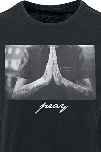 Mister Tee Pray tee Camiseta de Manga Corta, Negro, M (Mediana) Unisex Adulto