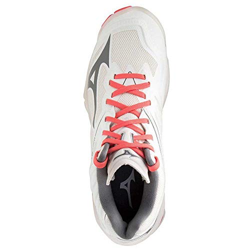 Mizuno Lightning Z6 Mid, Zapatillas de vóleibol Mujer, Whitesand Qshade Fusionc, 38.5 EU