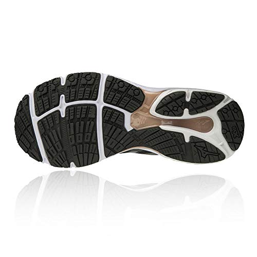 Mizuno Wave Prodigy 2, Zapatillas de Running Mujer, Negro (Black/Black/Champagne 09), 38 EU