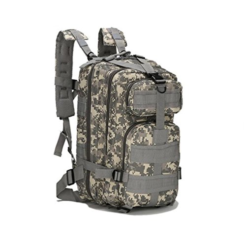 Mochila táctica al aire libre mochilas militares para acampar yendo de excursión y trekking impermeable 30L (ACU)
