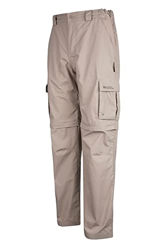 Mountain Warehouse Pantalones Desmontables Trek para Hombre Beige Oscuro 38