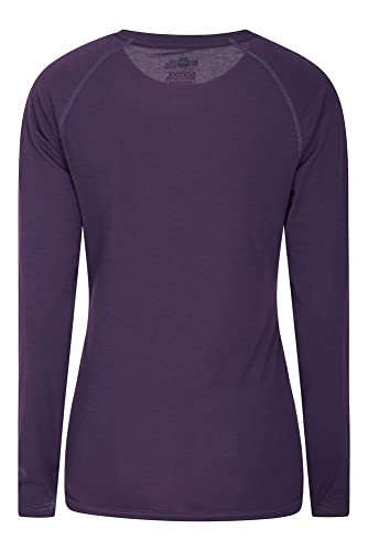 Mountain Warehouse Top IsoCool Dynamic para mujer - Camiseta cómoda para mujer, camiseta ligera, secado rápido, camiseta transpirable - Para viajar, correr Morado 36