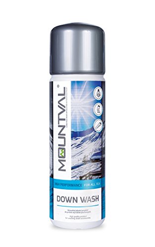Mountval Down Wash, Limpiador de Lavado de Alto Rendimiento para Ropa y para Caminatas al Aire Libre, Sacos de Dormir Refresca y Mantiene Loft