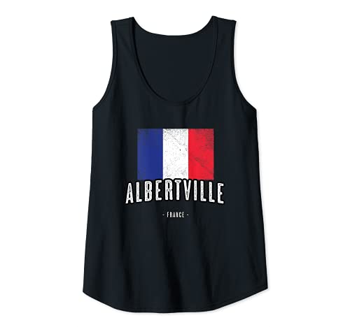 Mujer Albertville Francia | FR Ciudad Bandera, Drapeau Français - Camiseta sin Mangas