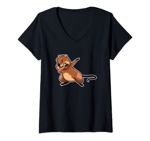 Mujer Quokka - Mini canguro para un amante del canguro Camiseta Cuello V