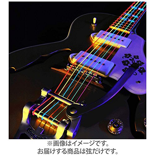 Multi-colores neón DR deslizante fotoluminiscente de alta definición juego de cuerdas para guitarra eléctrica juego de 2 de gran calibre 10-46