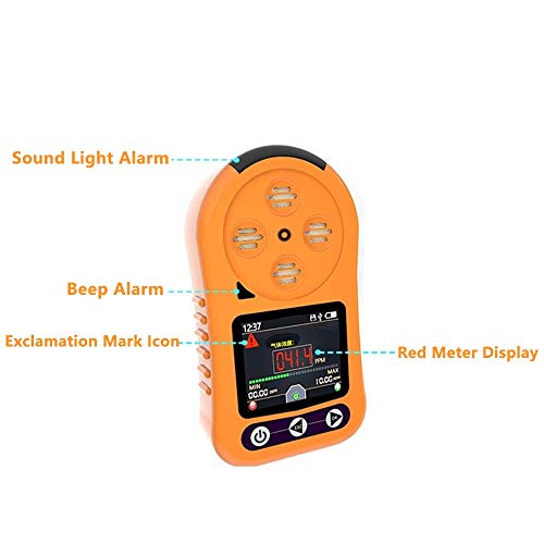 Multi Gas Detector O2, CO, H2S, LEL Tester Monitor portátil de gas con pantalla LCD Pantalla Sonido Luz Alarmas Sensor de gas Analizador