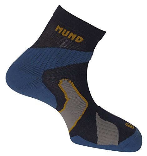 Mund Socks calcetín Ultra Raid Trail Running Unisex Semicompresivo y Antibacteriano (Navy, EU 42-45)