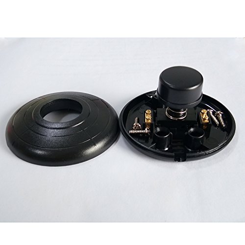 MZMing [1 Pack] Interruptor de presión en línea para pie para lámpara estándar para 2 o 3 Core Flex In Black para lámpara de pie y mesa - Interruptor de 70 mm de diámetro