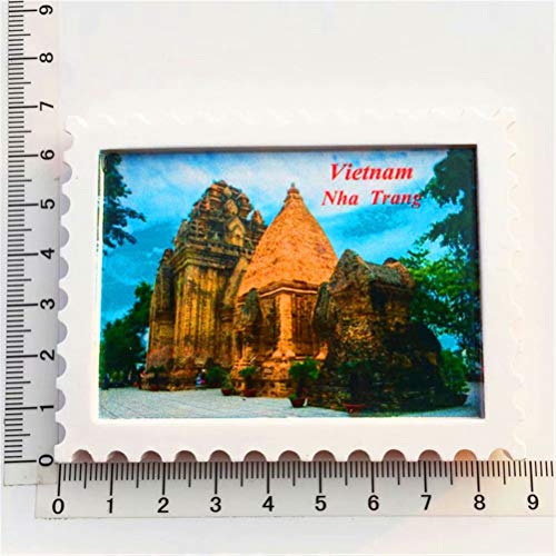 "N/A" Po Nagar Cham Towers Nha Trang Vietnam 3D Imán de Nevera Artesanía Recuerdo Resina Refrigerador Imanes Colección Regalo de Viaje