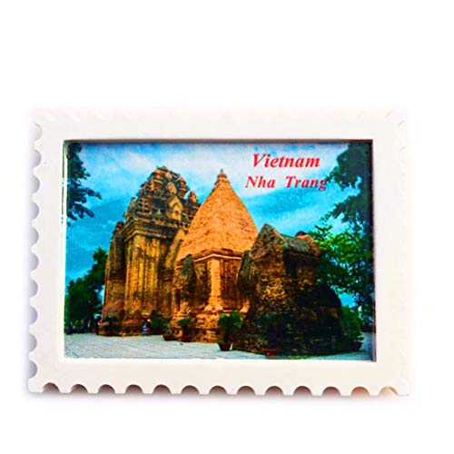 "N/A" Po Nagar Cham Towers Nha Trang Vietnam 3D Imán de Nevera Artesanía Recuerdo Resina Refrigerador Imanes Colección Regalo de Viaje