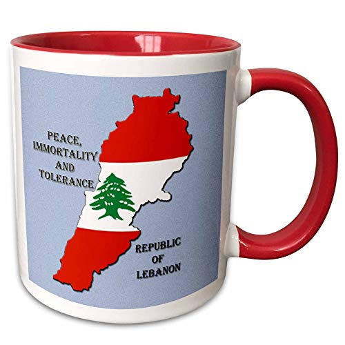 NA Taza de la Bandera del Líbano, roja