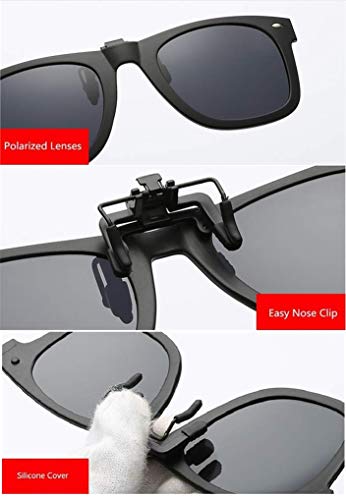 NAVARCH Gafas de Sol Clip on Gafas de sol polarizadas con Gafas Clip polarizadas UV400 para hombre y mujer, ajuste cómodo y seguro sobre gafas de sol para conducción y al aire libre