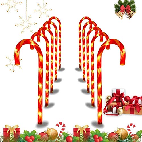 Navidad del bastón de Caramelo Ruta de Las Luces marcadoras Conjunto, Navidad iluminados marcadores, LED Jardín del bastón de Caramelo del bastón Sticks Ruta Ruta Calle decoración al Aire Libre