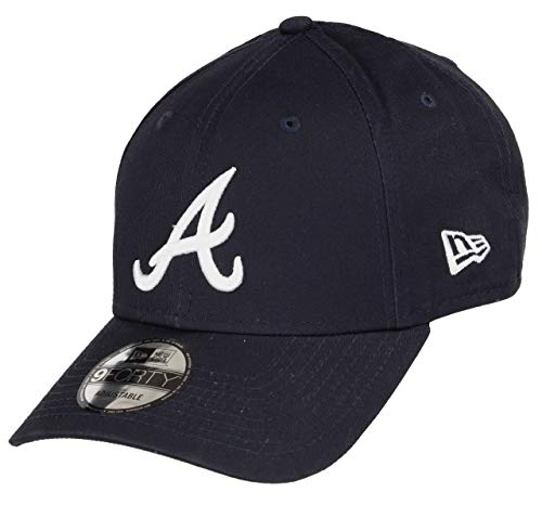 New Era Atlanta Braves 9forty Adjustable Cap MLB Rear Logo Navy/White - One-Size