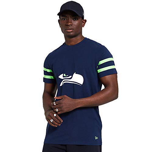 New Era NFL Elements tee Seasea Osb Camiseta de Manga Corta, Hombre, dk Blue, L
