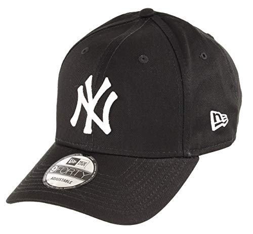 New Era York Yankees 9forty Adjustable Cap MLB Rear Logo Black/White - One-Size
