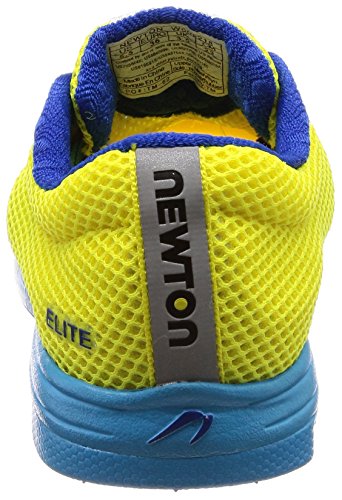 Newton Running Distance Elite, Zapatillas de Running Mujer, Amarillo neón Amarillo Azul 001, 43 EU