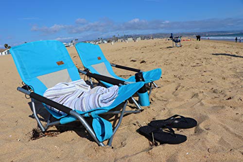 Nice C Silla Plegable para Acampar En La Playa Baja, Silla Ultraligera para Mochileros con Portavasos Y Bolsa De Transporte Compacta Y Resistente Al Aire Libre, Camping (1 Paquete De Azul)