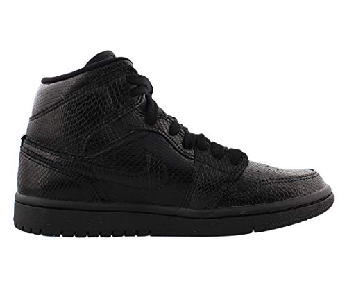 Nike Air Jordan 1 Mid Wmns, Zapatillas de básquetbol Mujer, Black Black White, 41 EU