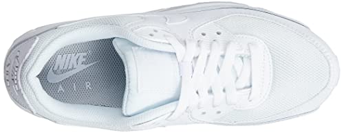 Nike Air MAX 90 Women's Shoe, Zapatillas para Correr Mujer, White/White/White/Wolf Grey, 38.5 EU