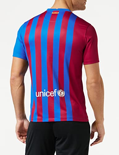 Nike - Barcelona FC Temporada 2021/22 Camiseta Primera Equipación Equipación de Juego, M, Hombre