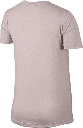 Nike Essential Tee Hybrid Camiseta, Mujer, Rosa (Ligero/Blanco), L