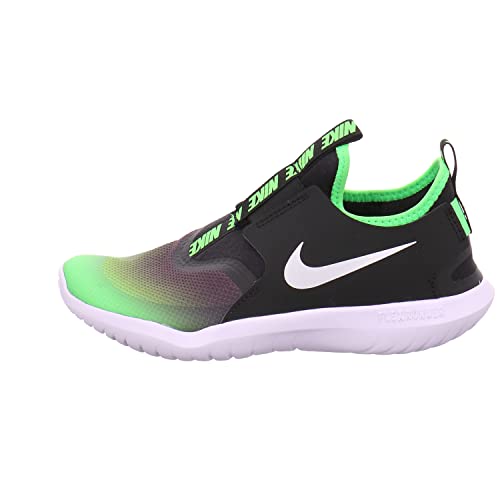 Nike Flex Runner, Zapatillas, Black Chrome Green Strike, 38.5 EU