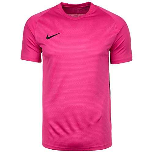 Nike M Nk Dry Tiempo Prem Jsy Ss - Camiseta De Manga Corta Hombre, Rosa (Vivid Pink/Black), L, Unidad