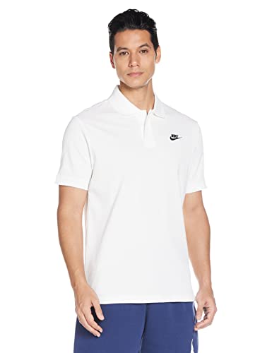 NIKE M NSW CE Polo Matchup Pq Polo Shirt, Hombre, White/Black, S