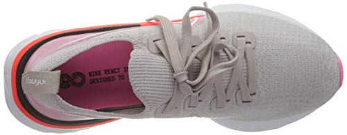 Nike React Infinity Run Fly Knit, Zapatillas para Correr de Carretera Mujer, Violet Ash White Pink Glow BRT Crimson Black, 40.5 EU