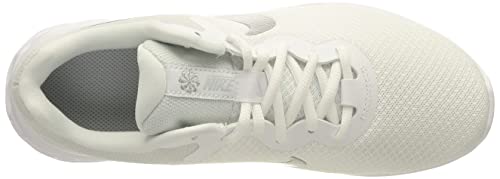Nike Revolution 6, Road Running Shoe Mujer, White/Metallic Silver-Pure Platinum, 37.5 EU