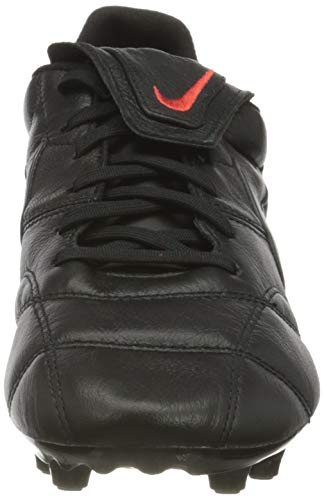 Nike The Premier II FG, Football Shoe Unisex Adulto, Black/Dark Smoke Grey-Chile Red, 39 EU