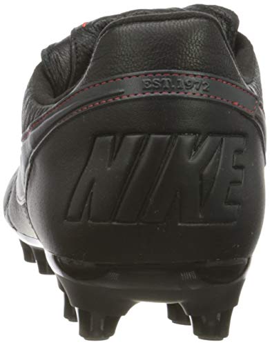 Nike The Premier II FG, Football Shoe Unisex Adulto, Black/Dark Smoke Grey-Chile Red, 39 EU