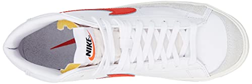 Nike W Blazer Mid '77, Zapatillas de bsquetbol Mujer, White Habanero Red Sail, 36 EU