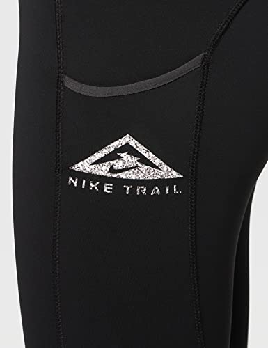 NIKE W NK Epic Luxe TGHT Trail Leggings, Black/dk Smoke Grey/(Reflective silv), L Women's