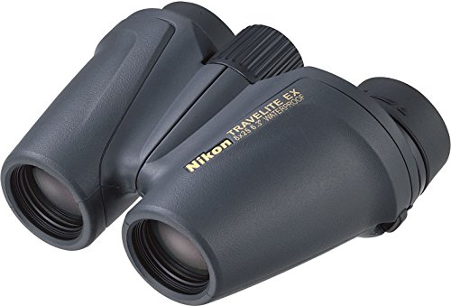 Nikon Travelite EX - Prismáticos (Impermeables, Lentes asféricas), Color Negro